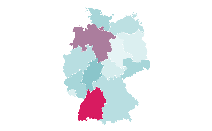 Affinity by region — Lobbying, Germany