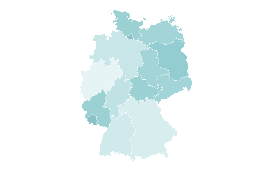 Affinity by region — Long-term care insurance, Germany