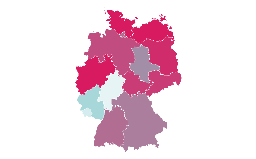 Affinity by region — Longboarding, Germany