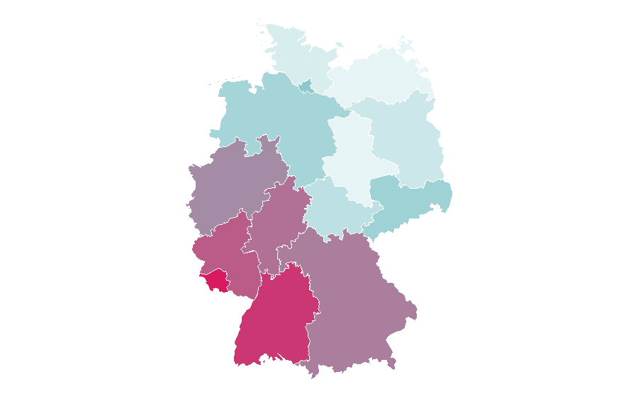 Affinity by region — Louvre, Germany
