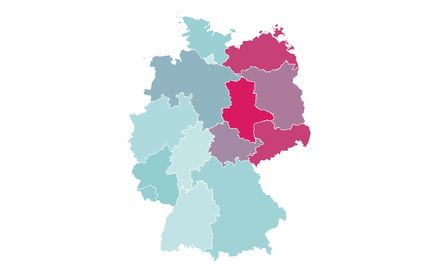 Affinité par région — LOVOO, Allemagne