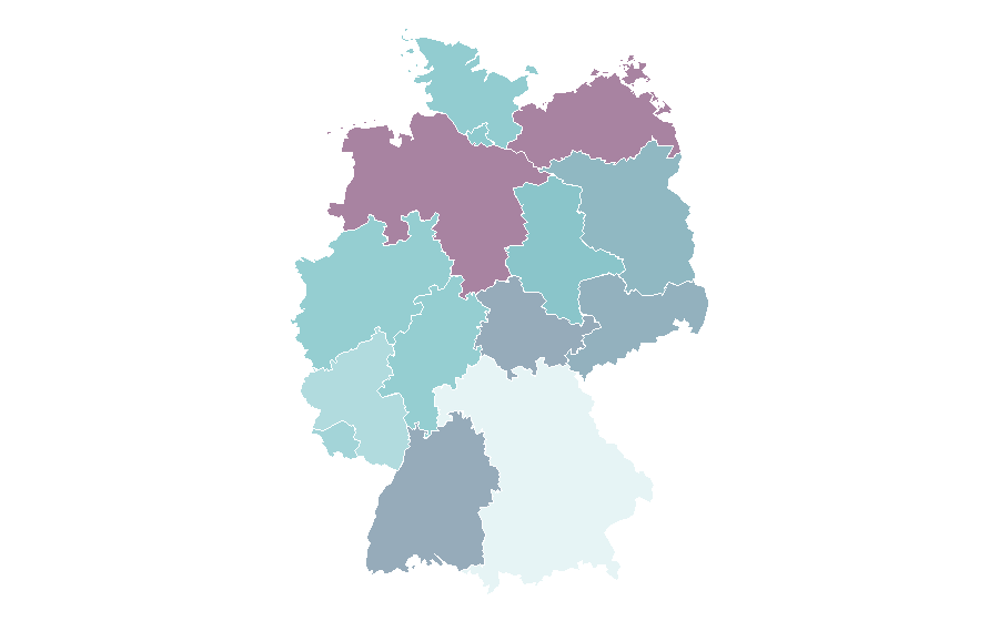 Affinity by region — Lyric poetry, Germany