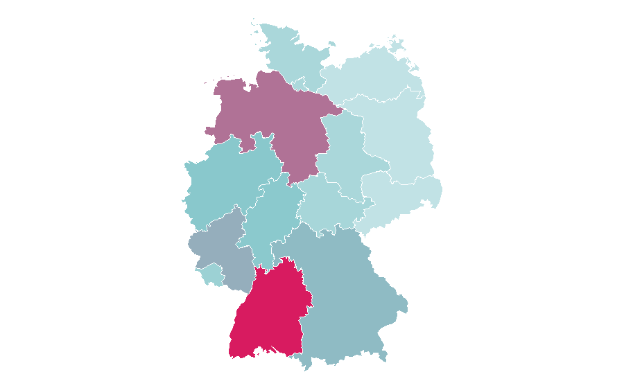 Affinité par région — Machining, Allemagne