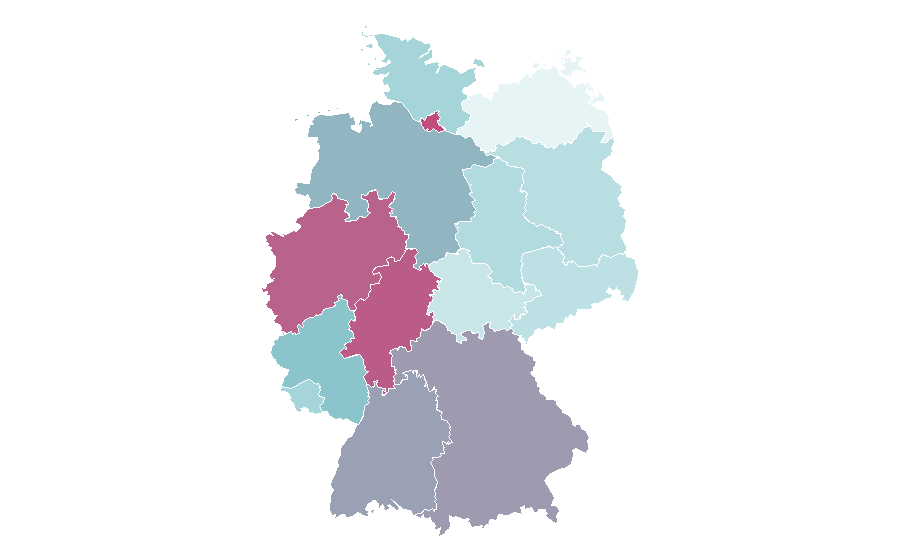 Affinity by region — Mali, Germany