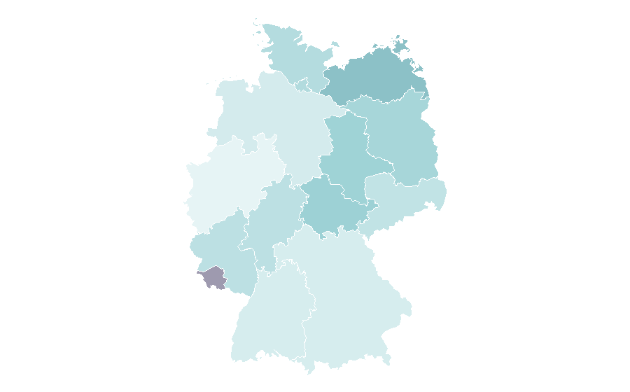 Affinity by region — Manual therapy, Germany