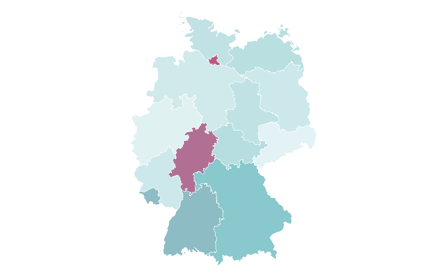 Affinity by region — Manufacturing engineering, Germany