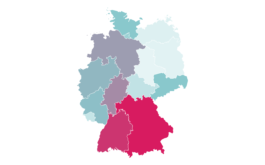 Affinity by region — Map, Germany