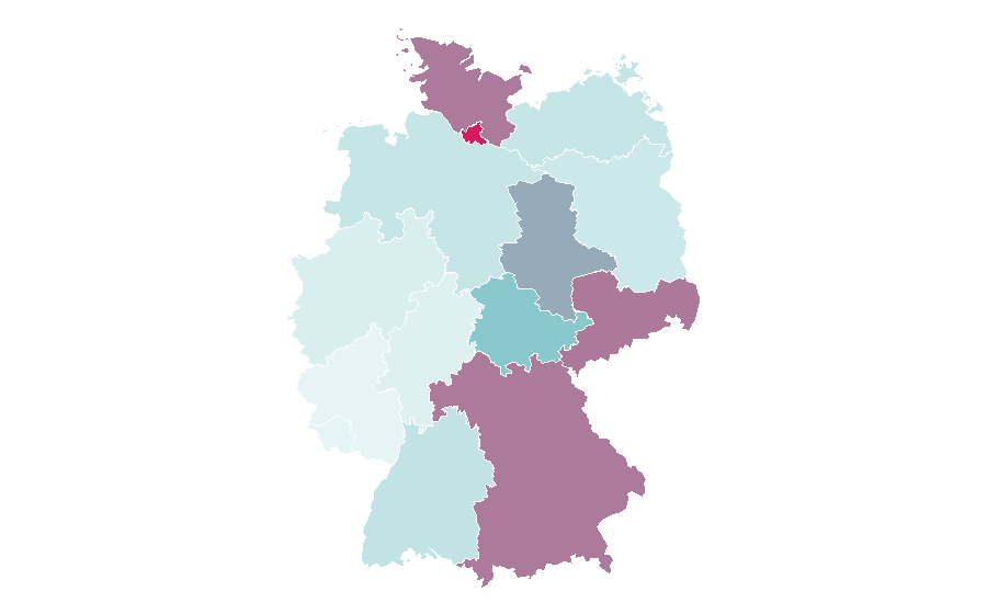 Affinity by region — Marabu Airlines, Germany