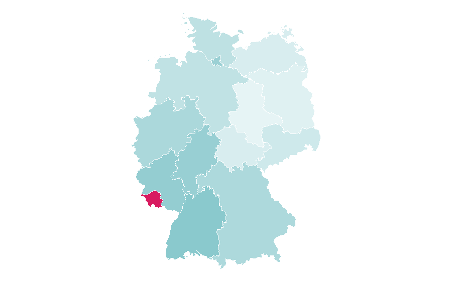 Affinity by region — Marine Le Pen, Germany