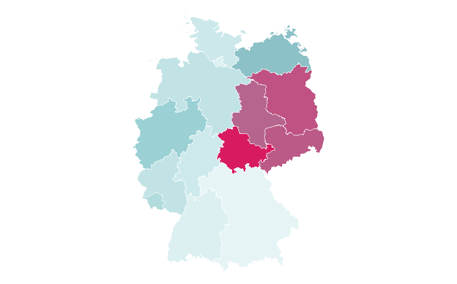 Affinity by region — Mark Benecke, Germany
