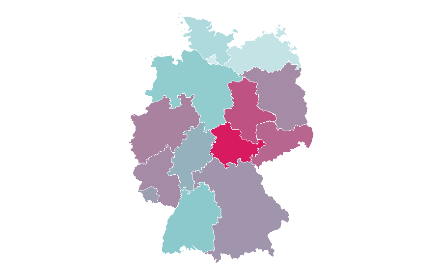 Affinity by region — Mark the Evangelist, Germany