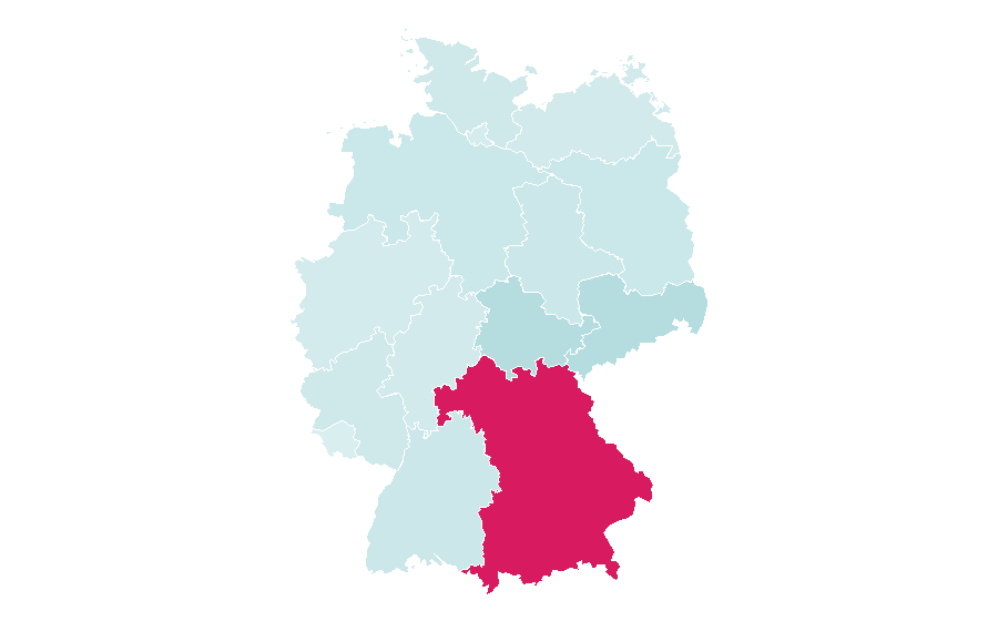 Afinidad por región — Markus Söder, Alemania