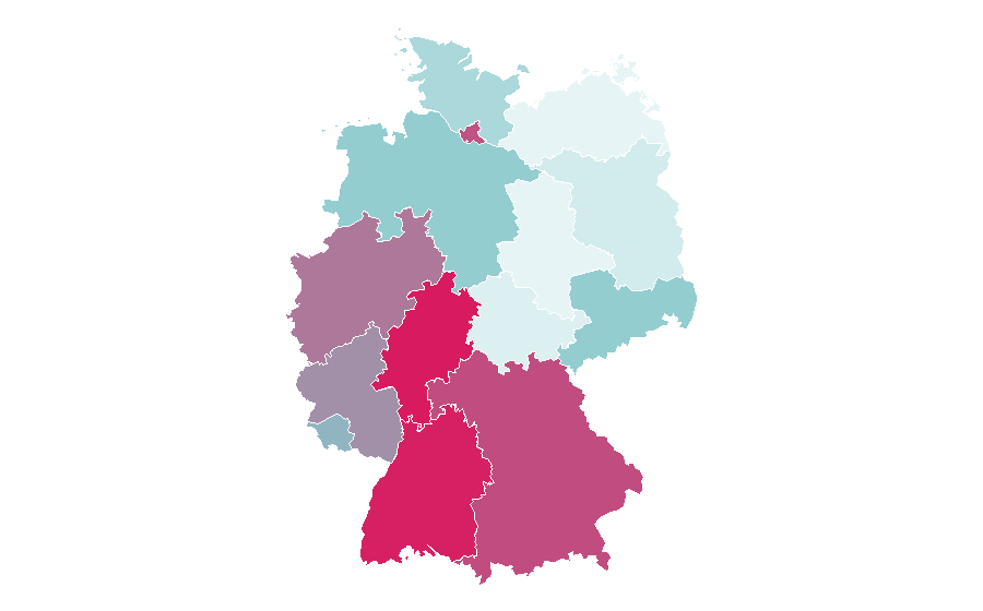 Affinité par région — Maserati, Allemagne