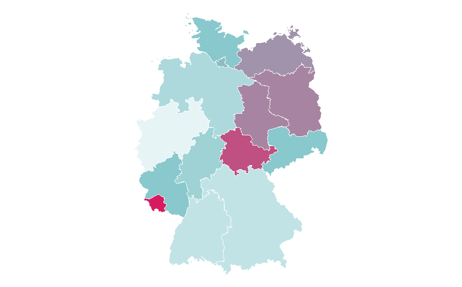 Affinität nach Region — Mass media, Deutschland