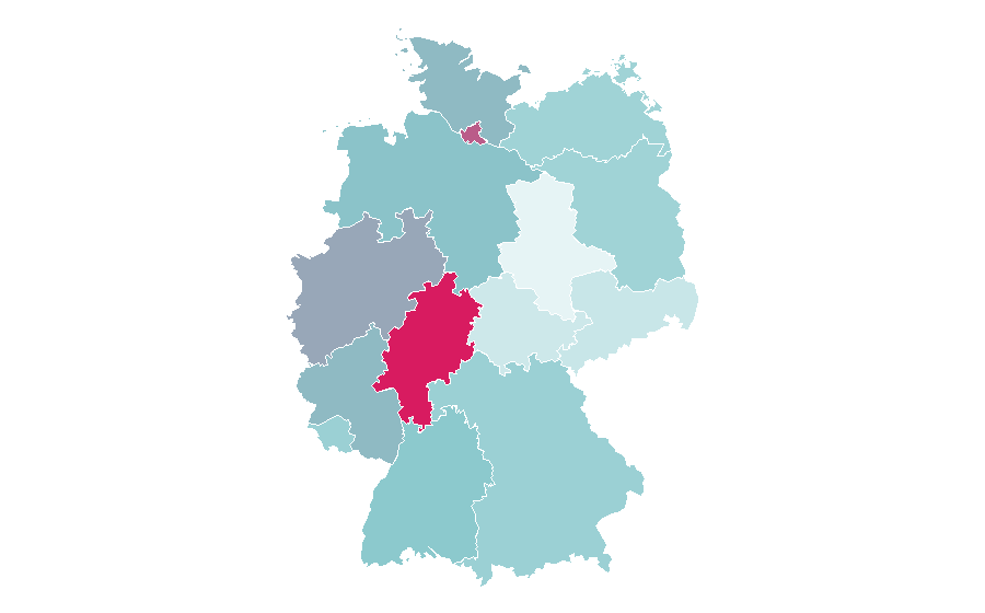 Affinity by region — Massachusetts, Germany