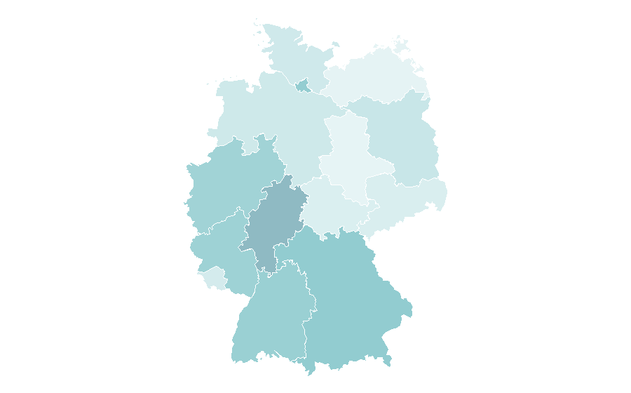 Affinité par région — Massage, Allemagne