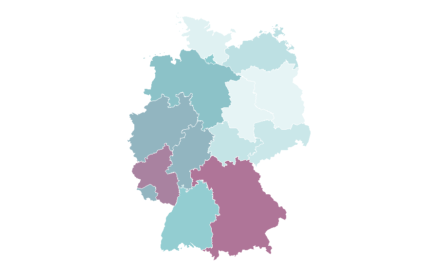 Affinity by region — Master of Arts, Germany