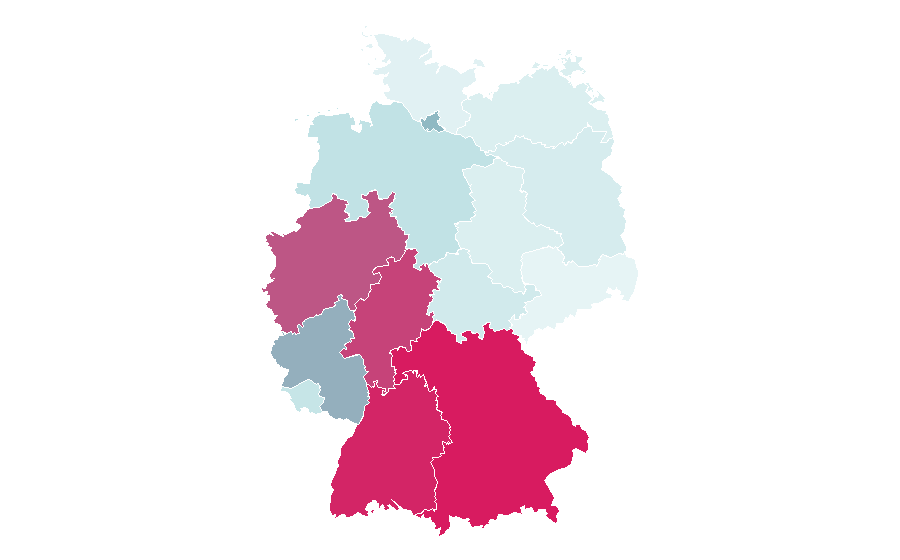 Afinidad por región — Master of Business Administration, Alemania