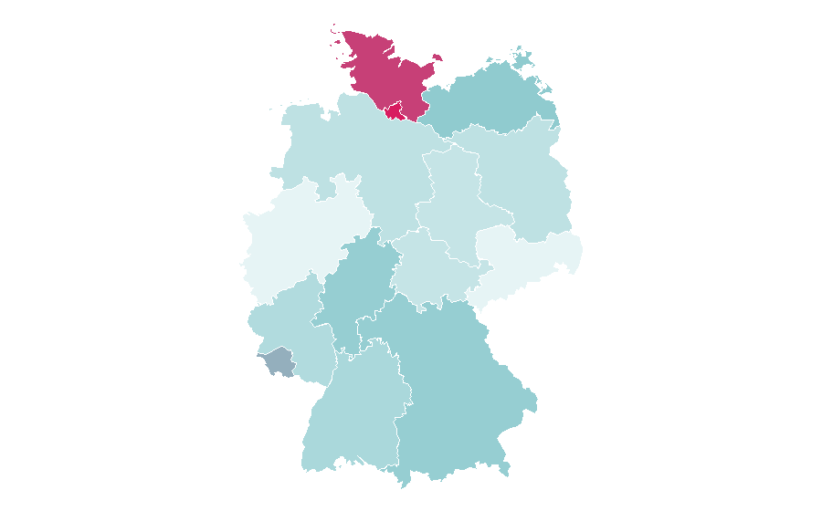Affinity by region — Masters Tournament, Germany