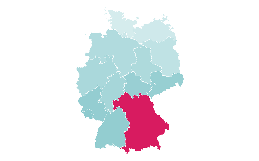 Afinidad por región — Max Eberl, Alemania