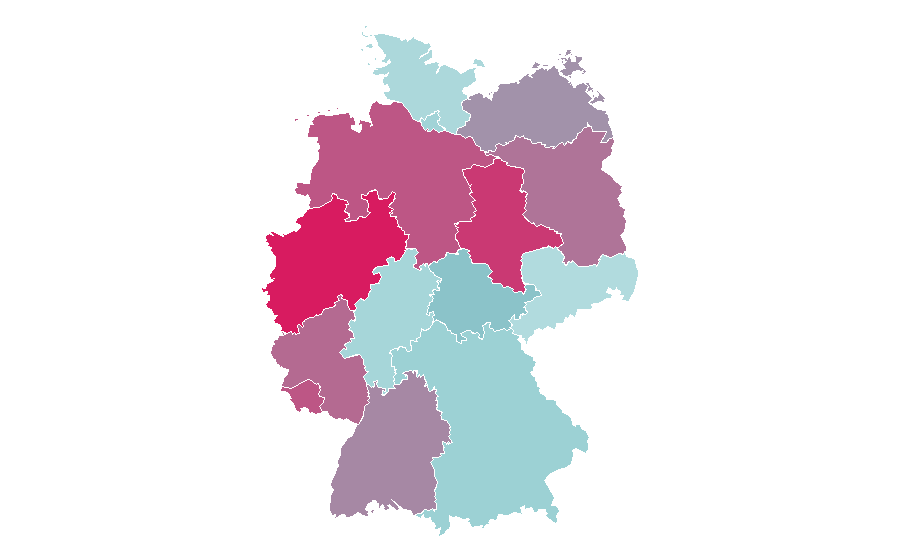 Affinity by region — Measuring instrument, Germany