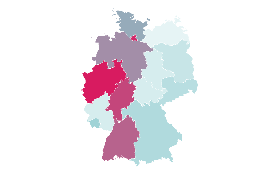 Affinity by region — Mediation, Germany