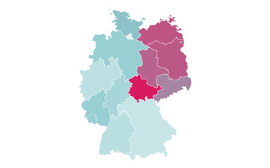 Affinity by region — Medicinal plants, Germany