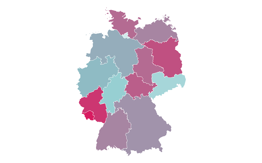 Affinity by region — Mediterranean diet, Germany