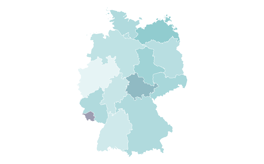 Affinity by region — Melodic death metal, Germany