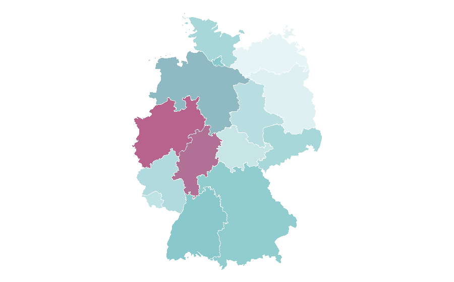 Affinity by region — Memory foam, Germany