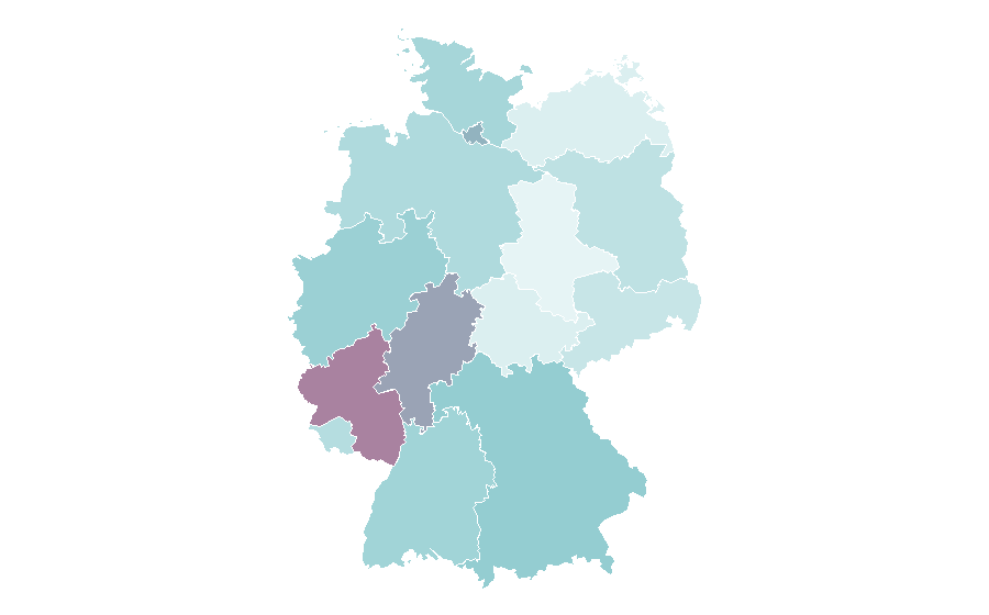 Affinity by region — Men's Humor, Germany