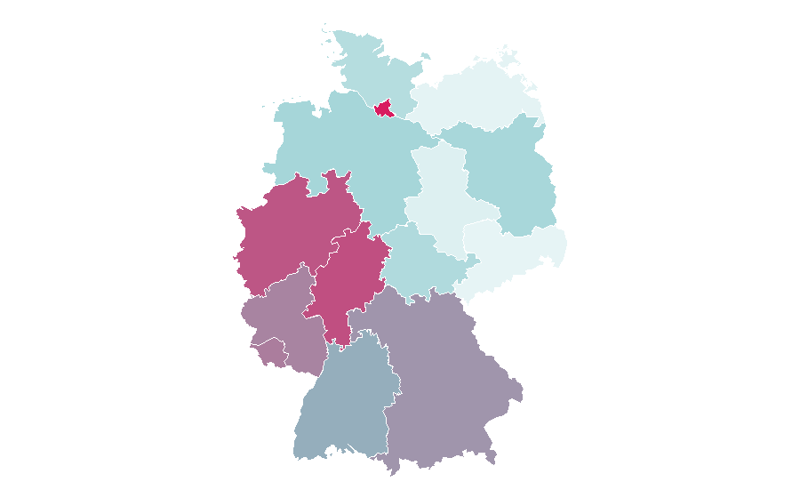 Affinity by region — Mercure Hotels, Germany