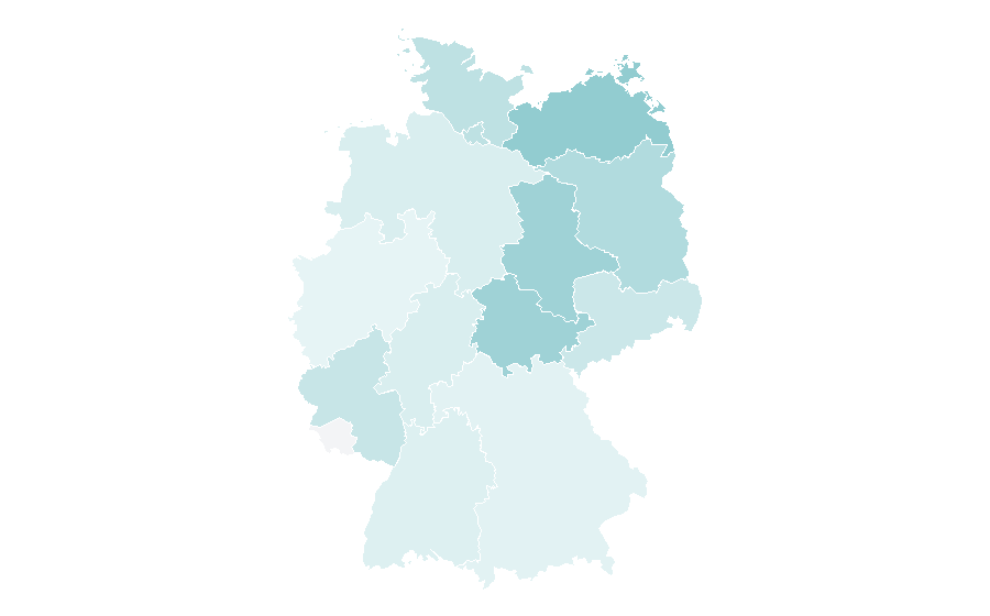 Affinity by region — Merengue music, Germany