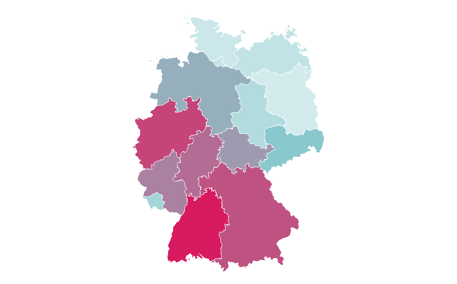 Afinidad por región — Metalworking, Alemania