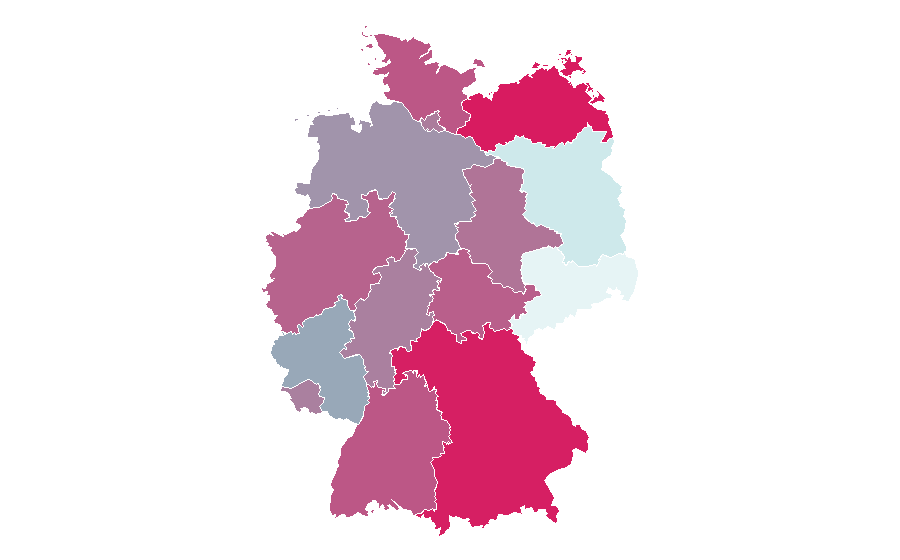 Affinité par région — Miami Masters, Allemagne