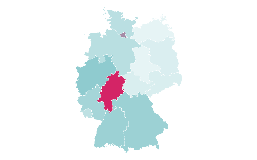 Affinité par région — Middle East, Allemagne