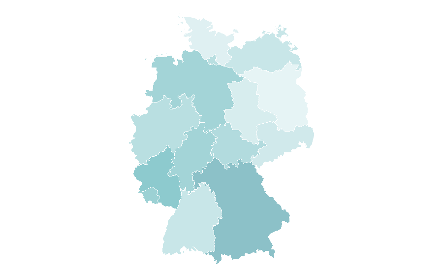 Affinity by region — Midwestern United States, Germany