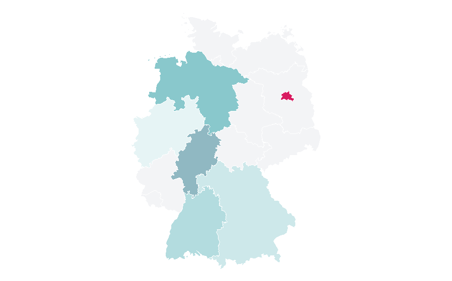 Affinity by region — Mind–body interventions, Germany