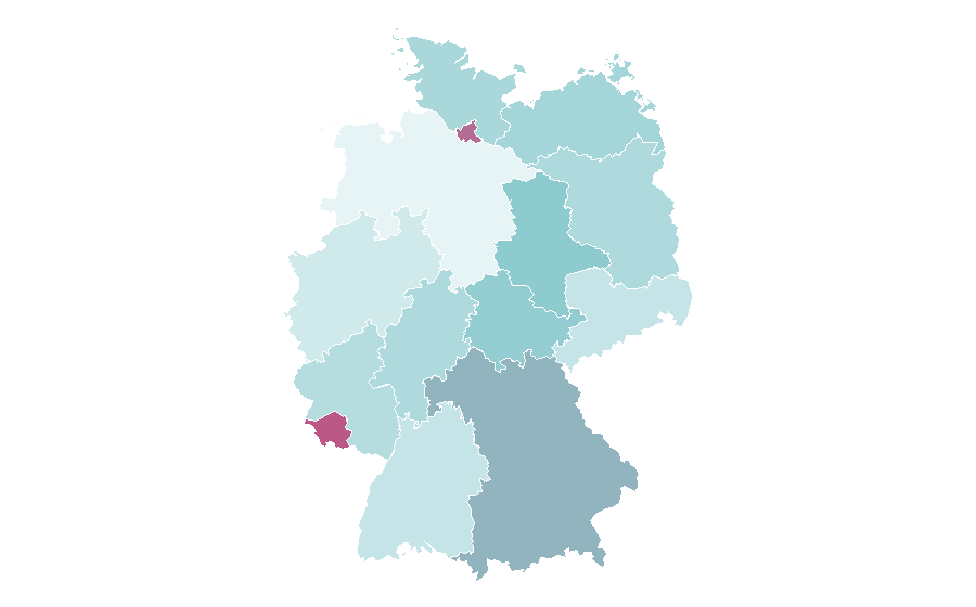 Affinity by region — Mindfulness-based stress reduction, Germany