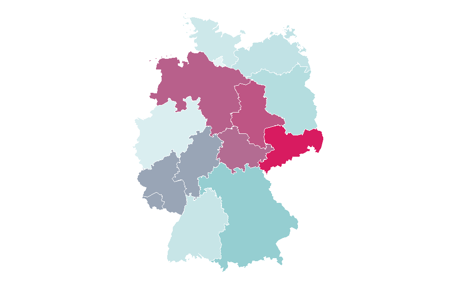 Afinidade por região — Mineral, Alemanha