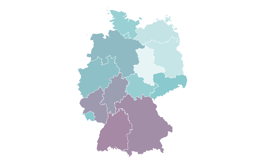 Affinité par région — Minesweeper, Allemagne