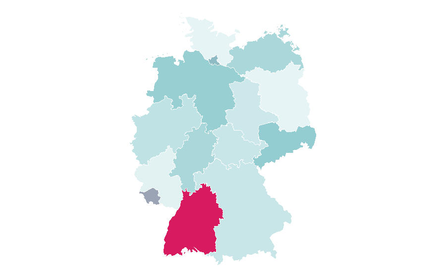 Affinity by region — Minimal music, Germany