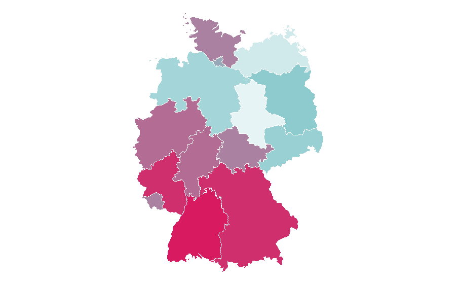 Affinité par région — Minivans, Allemagne