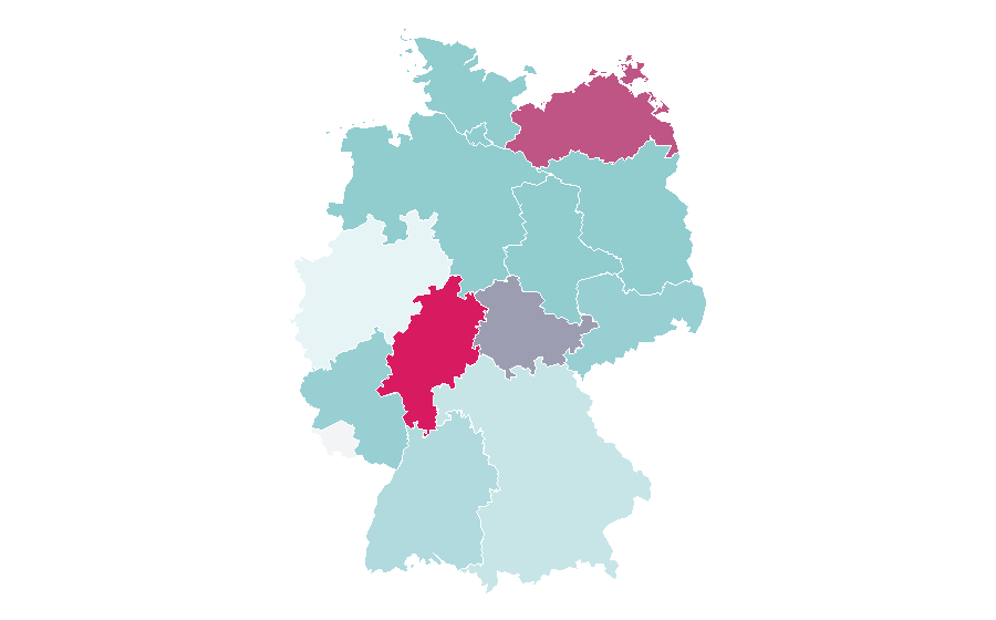 Affinity by region — Mobile gambling, Germany