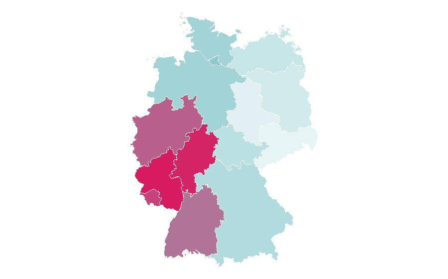 Affinity by region — Molecular biology, Germany