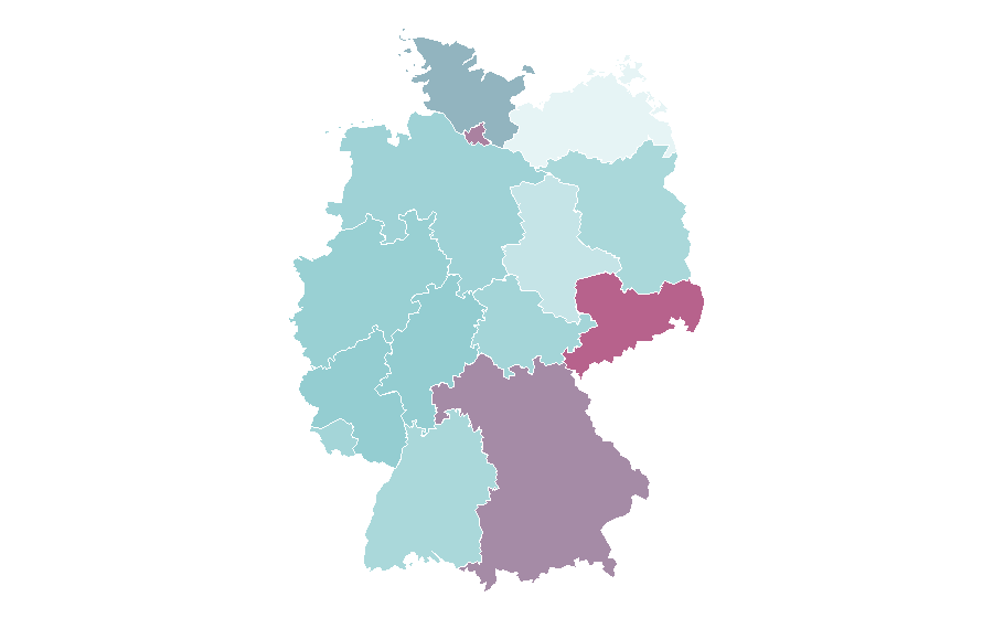Affinity by region — Monty Python, Germany
