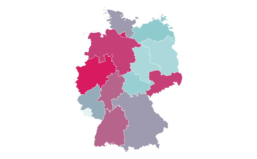 Affinity by region — Mormon (Book of Mormon), Germany