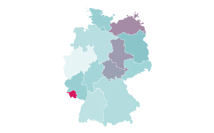 Affinity by region — Motorcycle touring, Germany