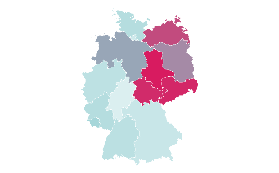 Affinity by region — Motorized bicycle, Germany