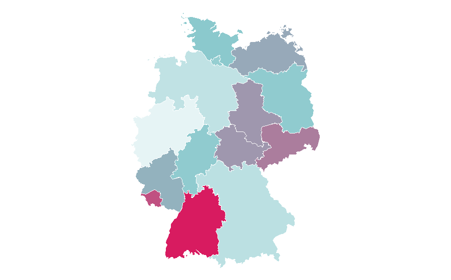 Affinity by region — Mountain bike trials, Germany